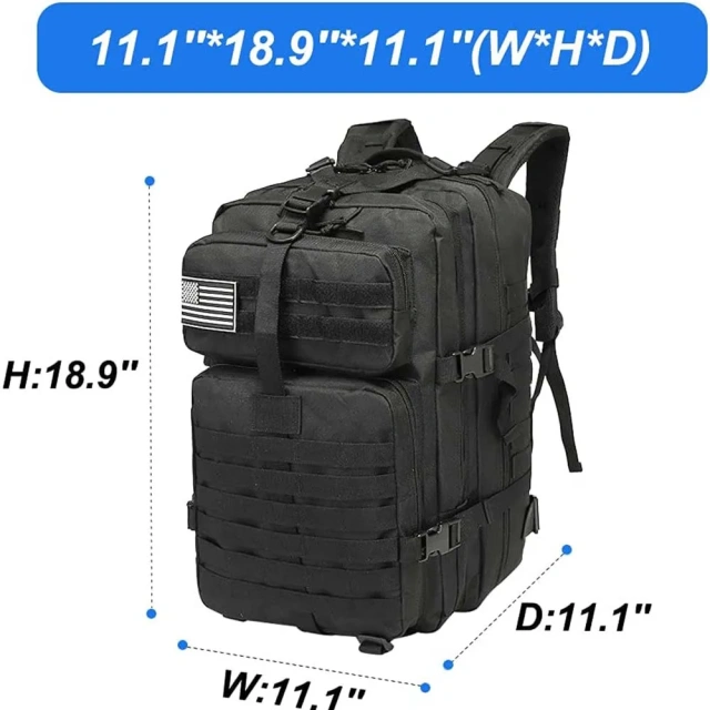 Practical Assault Backpack Large Training Assault Bag Outdoor Fishing and Hunting Bag Camping Hiking Backpack Military Training Military Backpack Waterproof Military Bag Backpack Travel Backpack