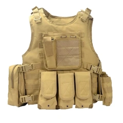 Hot Selling Adjustable Training Vest Adult Waterproof Outdoor Vest for Training Breathable Lightweight Training Vest  Lightweight Training outdoors Breathable Vest Adjustable Paintball Vest with Removable Pouch
