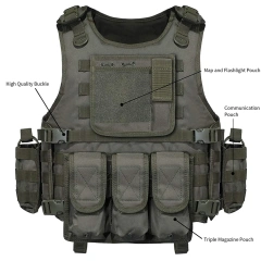 Outdoor Wholesale Tactical Equipment Vest Outdoors Breathable Training Vest High Quality Training Wear-resistant Tactical Vest  Adjustable Weighted Plates Men Workout Training vest Training durable outdoors vest
