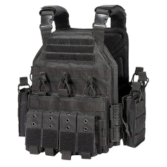 Customized Breathable Assault Training Vest Outdoors Training Vest Adjustable Tactical Vest for Hunting  Training outdoors vest with Harness & Mag Pouch for outdoors Breathable Paintball Range MOLLE Chest Rigs Training Chest