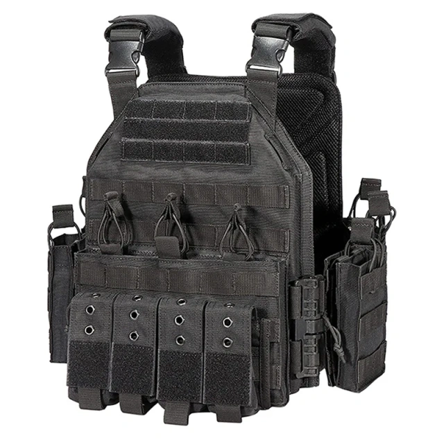 Customized Breathable Assault Training Vest Outdoors Training Vest Adjustable Tactical Vest for Hunting  Training outdoors vest with Harness & Mag Pouch for outdoors Breathable Paintball Range MOLLE Chest Rigs Training Chest