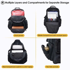 Practical Assault Pack Training Backpack Hiking BackpackLarge Capacity Military Backpack Heavy Duty Rucksack Military Training Bag Rucksack  Outdoor Sling Range Backpack Outdoor Travel Sling Bag Shoulder Sling Pack for Trekking Camping