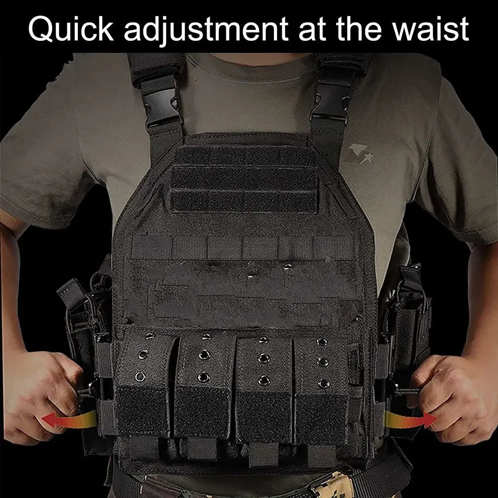 Adjustable Adults Training Vest for Men Quick Release Outdoors Training Hunting Vest Breathable Tactical Hunting Vest  Adjustable Weighted Vest Workout Weight Vest Training Fitness Weighted Jacket for Man Woman