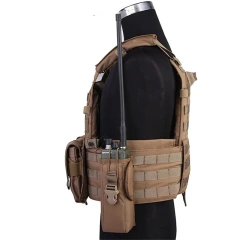 Adjustable Water Repellent Training Wear-resistant Outdoors Breathable Paintball Training Outdoor Activities Vest  Adjustable high-quality Training Vest Enhanced Triple Front Panel Training Vest Waterproof Wear-resistant Training Weight Vest Tough Nylon