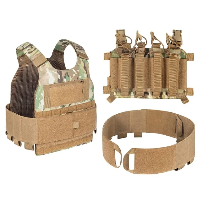 High Quality Men's Outdoors Breathable Tactical Vest Waterproof Multifunctional Training Vest Anti-Friction Hunting Vest  stab-proof Kids Camouflage Outdoor Training Vest Breathable Sports Training vest