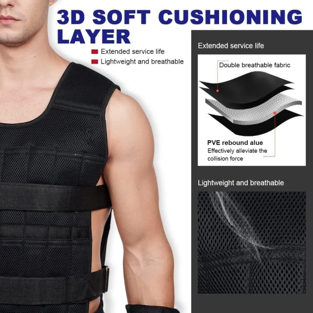 Lightweight High-quality Training Adjustable Weighted Vest Wear-resistant Lightweight Stab-proof Training Vest  high-quality durable Training Vest Polyester Oxford Hunting Fishing Cross Draw