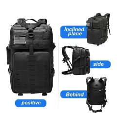 Practical Assault Backpack Large Training Assault Bag Outdoor Fishing and Hunting Bag Camping Hiking Backpack Military Training Military Backpack Waterproof Military Bag Backpack Travel Backpack