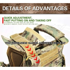 Lightweight Wholesale Outdoors Tactical Vest Breathable Training Hunting Vest Adjustable Breathable Training Vest for Adults  high-quality Training Multi-Pocket Adjustable Camouflage Vest Hot selling fashion waterproof vest