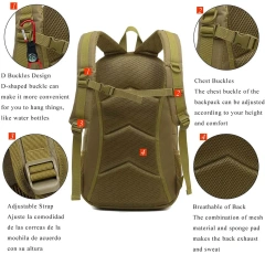 Practical Assault Backpack Assault Kit Hunting Hiking Camping Backpack  Camo Tactical Hunting Day pack Large Capacity Military Backpack Outdoor Military Training Backpack