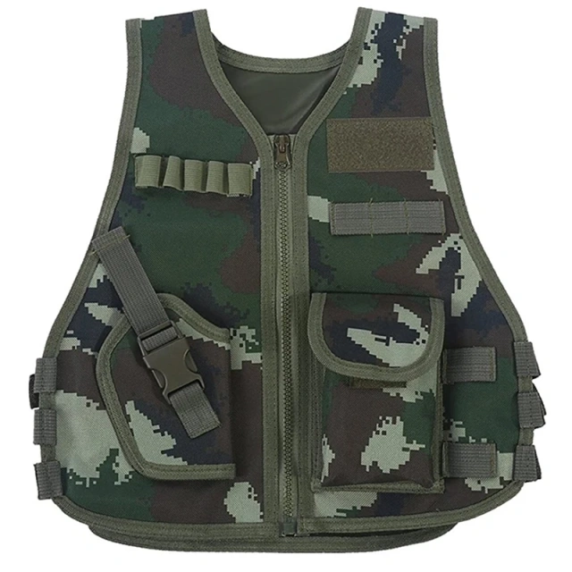 Multifunctional Children Training Tactical Vest Lightweight Training Vest Wear-Resistant Kids Camouflage Tactical Vest  outdoors Training Fast Training Weight Vest Fully Adjustable security Training vest
