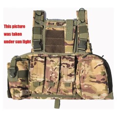Hot Sale Tactical Chest Rig Vest Outdoor Hunting Tactical Chest Rig Adjustable Chest Rig with Pouches Tactical Chest Mini Rig Quick Release Multifunctional Tactical Vest Outdoor Tactical Vest Chest Rig with Multi-Pockets