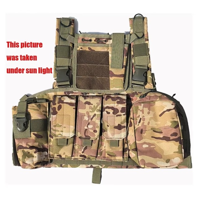 Hot Sale Tactical Chest Rig Vest Outdoor Hunting Tactical Chest Rig Adjustable Chest Rig with Pouches Tactical Chest Mini Rig Quick Release Multifunctional Tactical Vest Outdoor Tactical Vest Chest Rig with Multi-Pockets