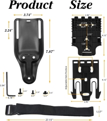 Factory Wholesale Hot-Selling Tactical Kydex Holster Platform Adapter Mid-Low Belt Loop Waist Paddl Long Holster Descender Adapter Paddle Suitable for Multiple Scenarios Daily Portable Eco-Friendly