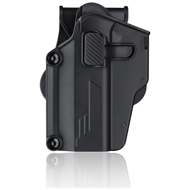 Durable Kydex Holster specially designed for tactical hunting make ideal choice shooting tactical scenarios equipped with quick-draw release mechanism ensuring safe carrying easy access to the firearm