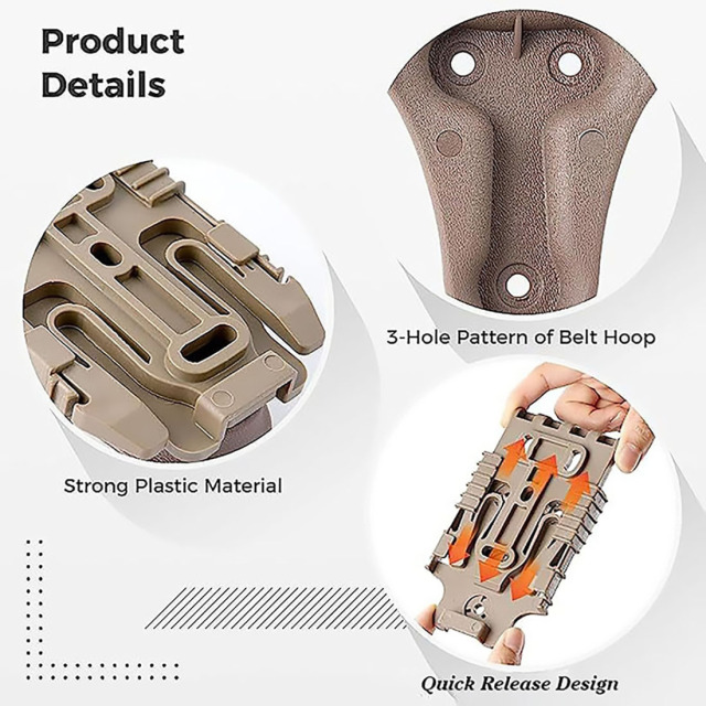Wholesale Promotional Tactical Kydex Holster Quick-Release Polymer Tactical Thigh-Mounted Tool Pouch Holder Tactical Personal Defense Equipment MOLLE It is durable quickly detachable and lightweight