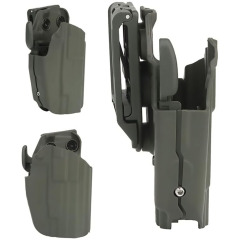It features universal belt fastening for Tactical Kydex Holster quick tightening release with durable materials ensuring long service life an ideal choice for tactical equipment enthusiasts who pursue
