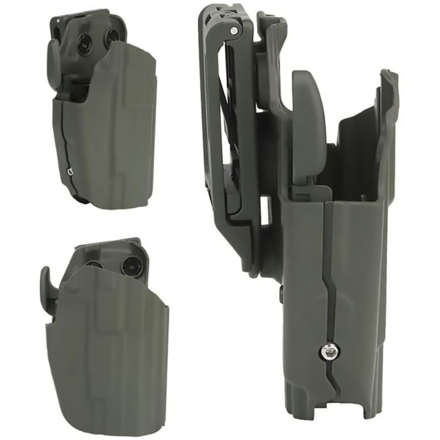 It features universal belt fastening for Tactical Kydex Holster quick tightening release with durable materials ensuring long service life an ideal choice for tactical equipment enthusiasts who pursue