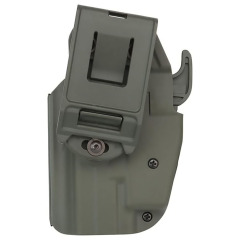 It features universal belt fastening for Tactical Kydex Holster quick tightening release with durable materials ensuring long service life an ideal choice for tactical equipment enthusiasts who pursue