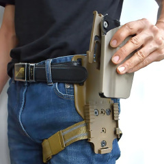 Wholesale Promotional Tactical Kydex Holster Quick-Release Polymer Tactical Thigh-Mounted Tool Pouch Holder Tactical Personal Defense Equipment MOLLE It is durable quickly detachable and lightweight