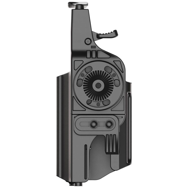 Kydex holster elastic webbing and low-profile carry design enhance it practicality adaptability for various tactical needs It can resist chemicals and moisture while also being comfortable and durable