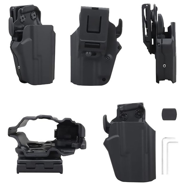 Lightweight Kydex Holster Automatic Card-Retracting Holster Durable Polymer with Quick-Draw Release Specifically designed for tactical hunting these holsters are ideal for shooting tactical scenario