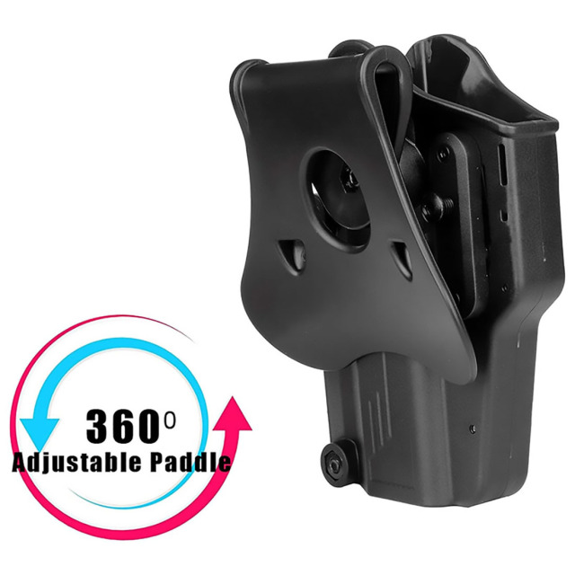 Durable Kydex Holster specially designed for tactical hunting make ideal choice shooting tactical scenarios equipped with quick-draw release mechanism ensuring safe carrying easy access to the firearm