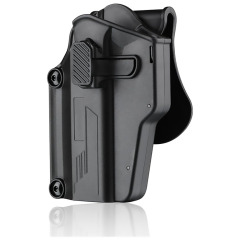 Durable Kydex Holster specially designed for tactical hunting make ideal choice shooting tactical scenarios equipped with quick-draw release mechanism ensuring safe carrying easy access to the firearm