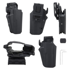 Lightweight Kydex Holster Automatic Card-Retracting Holster Durable Polymer with Quick-Draw Release Specifically designed for tactical hunting these holsters are ideal for shooting tactical scenario