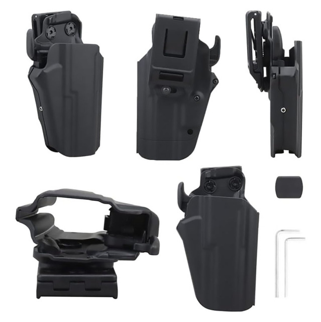 Lightweight Kydex Holster Automatic Card-Retracting Holster Durable Polymer with Quick-Draw Release Specifically designed for tactical hunting these holsters are ideal for shooting tactical scenario