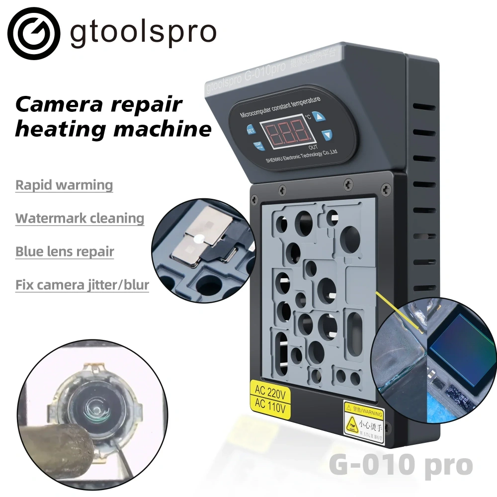 Gtoolspro G-010 Pro Camera Repair Heating Platform iPhone Rear Camera Fix Jitter 7G-16 Pro max Rear Large Camera Repair Tools