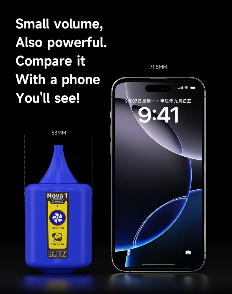 MECHANIC NOVA 1 Electric Camera Air Blower Mini Cordless Vacuum Cleaner Len Sensor Duster for Canon Sony Keyboard Anime Car Pet