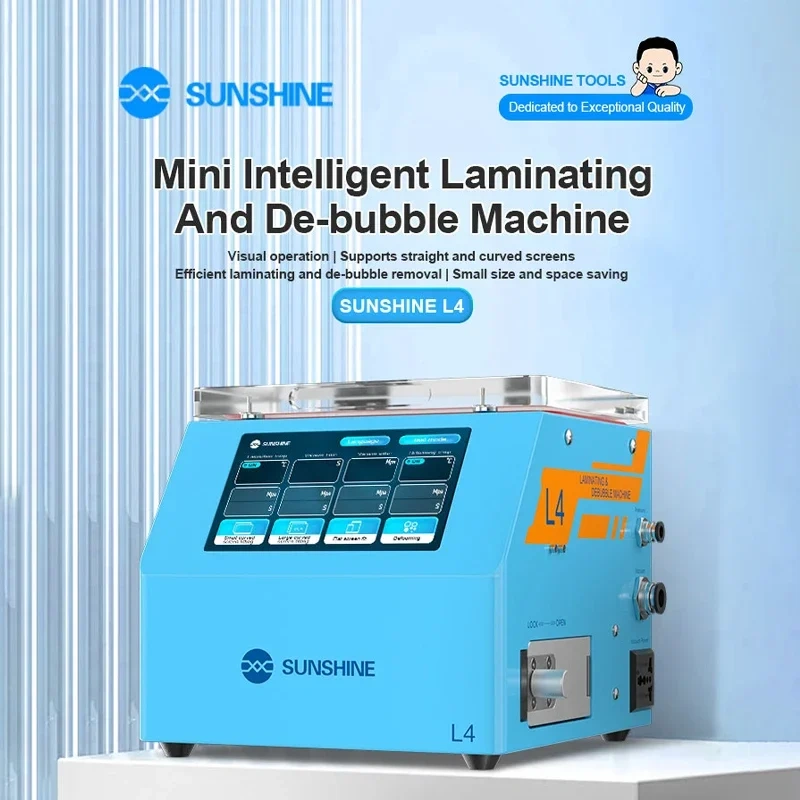 SUNSHINE L4 Intelligent Laminating & De-bubble Machine for 9.5in Flat/Curved LCD Phones Tablet Screens Professional Repair Tools