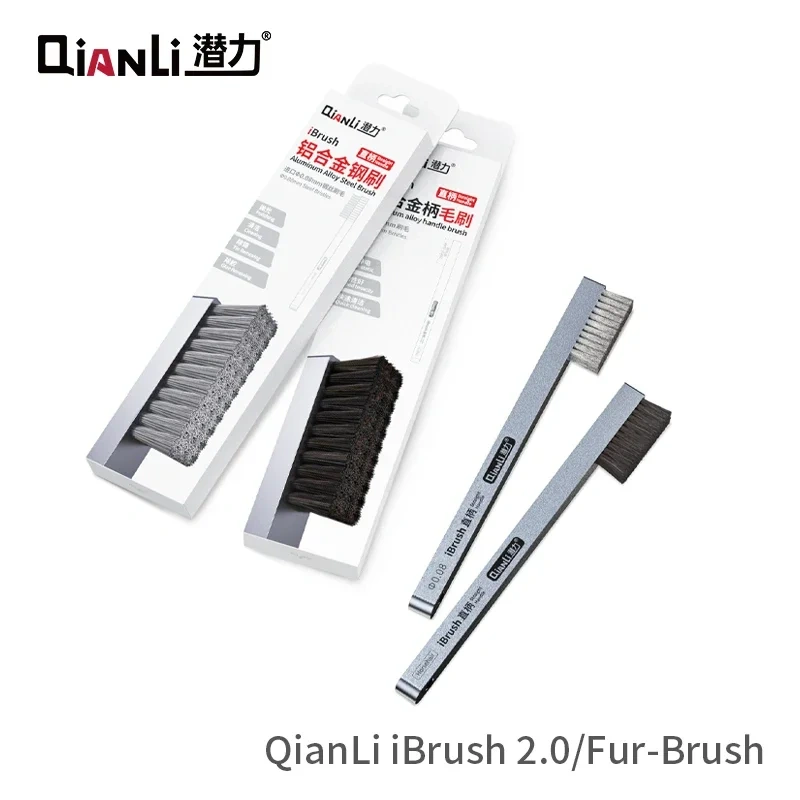 QIANLI iBrush Straight Handle Steel Brush/Brush Clean the Motherboard BGA for Glue Removal Tin Removal Polishing Cleaning Tools
