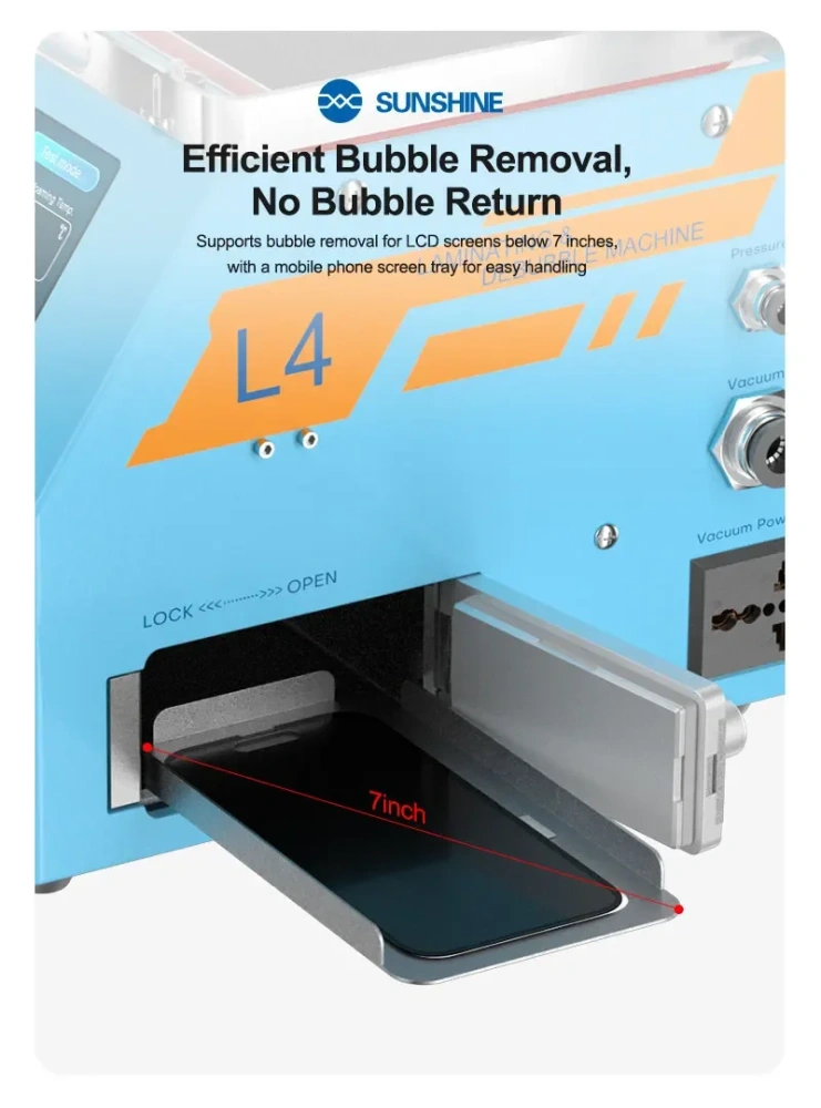 SUNSHINE L4 Intelligent Laminating & De-bubble Machine for 9.5in Flat/Curved LCD Phones Tablet Screens Professional Repair Tools
