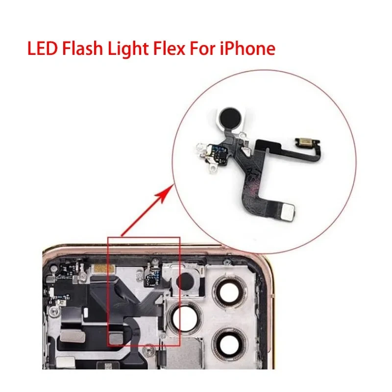 LED Flash Light FPC Sensor Flex Cable Repair Parts For iPhone 12 13 14 15 Plus Pro Max Mini