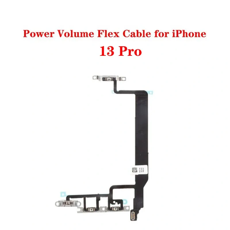 Power Volume Switch On Off Flex Cable with Metal Bracket Assembly For iPhone 13 Mini Pro Max