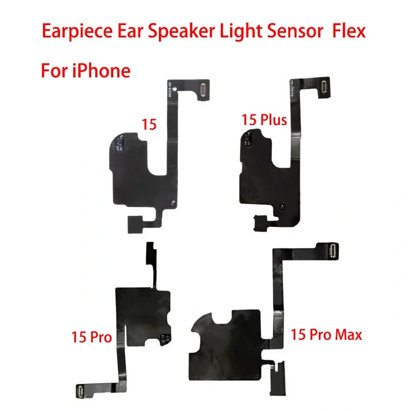 Original Ear Earpiece Speaker For IPhone 15 Pro Max Plus Earphone Proximity Light Sensor Flex Ribbon Cable