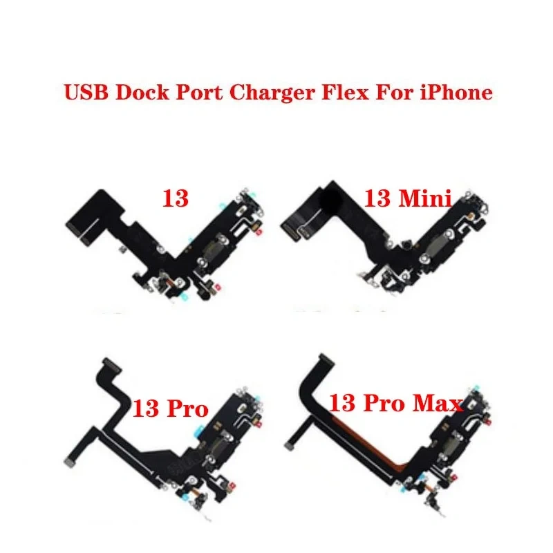 USB Charger Port Connector Dock Charging Flex Cable For iPhone 13 Mini Pro Max Replacement Parts