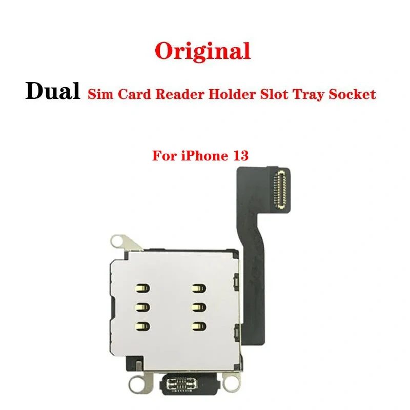 Sim Card Reader Holder Slot Tray Socket Flex Cable For iPhone X XR XS 11 12 13 14 Pro Max Mini Plus