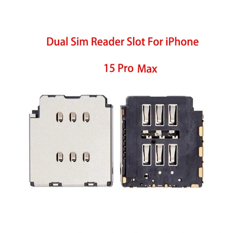 Sim Card Reader Holder Slot Tray Socket Flex Cable For iPhone 15 Plus Pro Max
