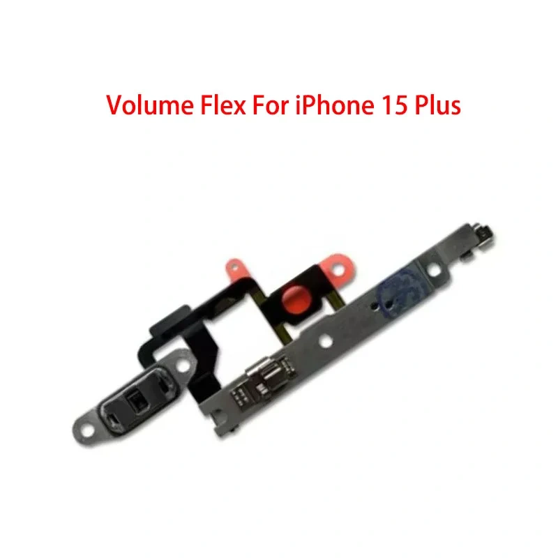 On Off Power Flex Cable with Metal For iPhone 15 Plus Pro Max Volume Switch Button Key Parts