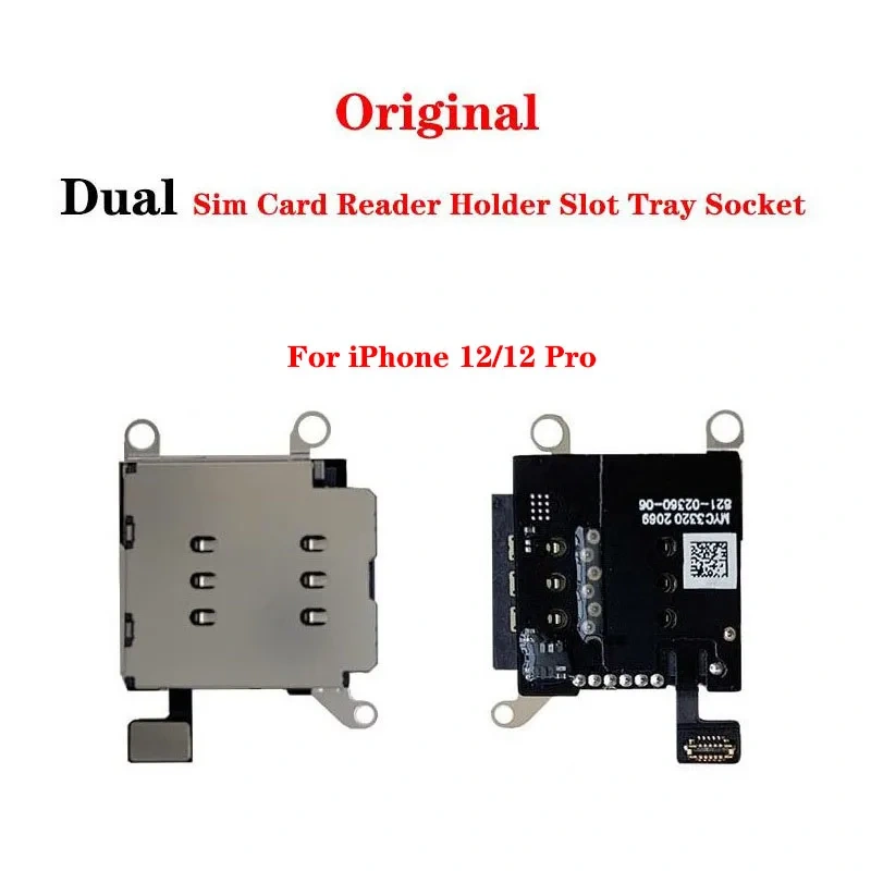 Sim Card Reader Holder Slot Tray Socket Flex Cable For iPhone X XR XS 11 12 13 14 Pro Max Mini Plus