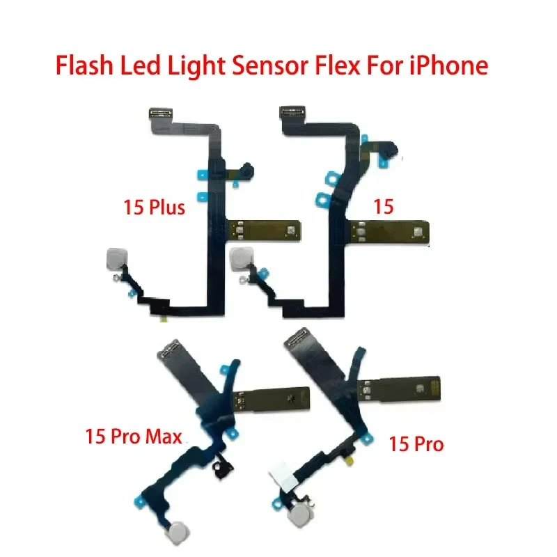 LED Flash Light FPC Sensor Flex Cable Repair Parts For iPhone 12 13 14 15 Plus Pro Max Mini