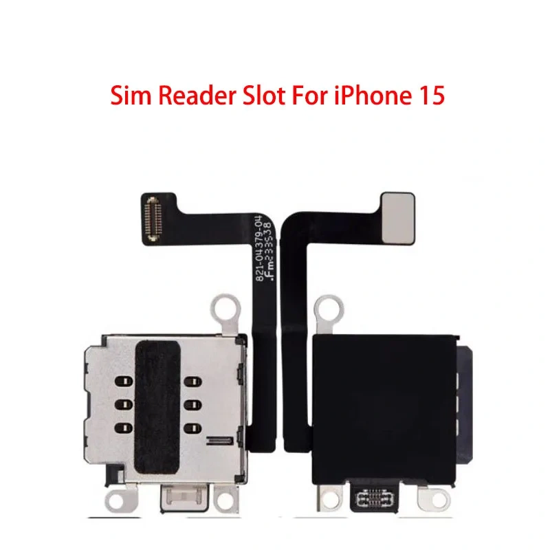Sim Card Reader Holder Slot Tray Socket Flex Cable For iPhone 15 Plus Pro Max
