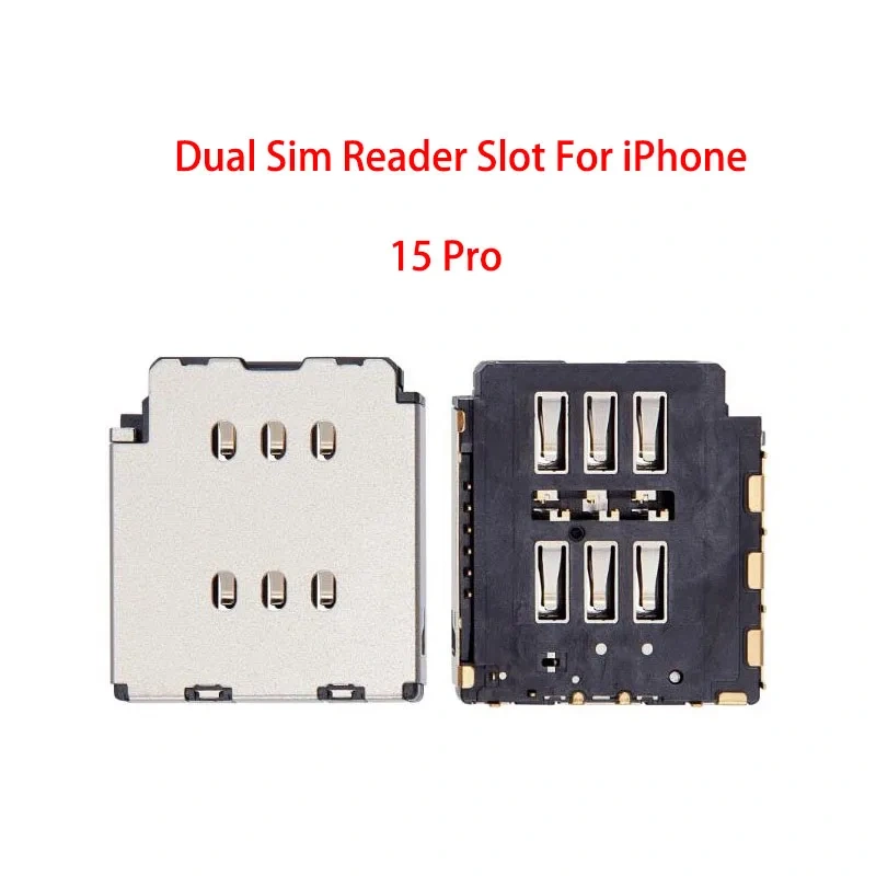 Sim Card Reader Holder Slot Tray Socket Flex Cable For iPhone 15 Plus Pro Max