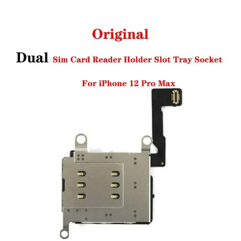 Sim Card Reader Holder Slot Tray Socket Flex Cable For iPhone X XR XS 11 12 13 14 Pro Max Mini Plus