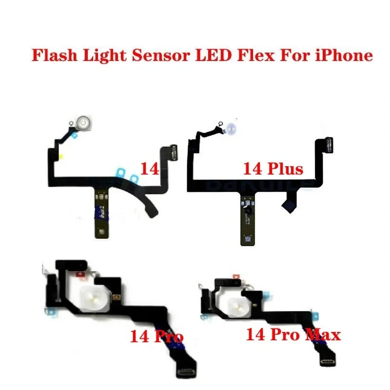 LED Flash Light FPC Sensor Flex Cable Repair Parts For iPhone 14 Plus Pro Max