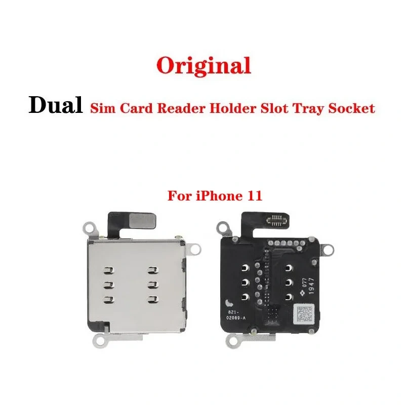 Sim Card Reader Holder Slot Tray Socket Flex Cable For iPhone X XR XS 11 12 13 14 Pro Max Mini Plus