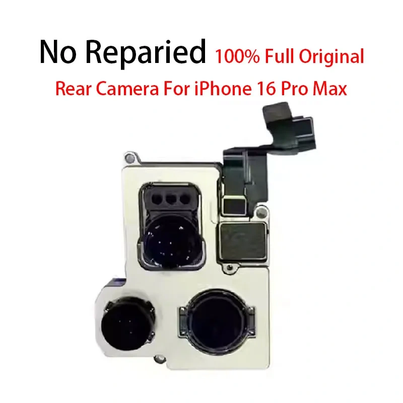 Original No Repaired Back Rear Main Camera Flash Module Sensor Flex Cable For iPhone 16e 16 Pro Max Plus