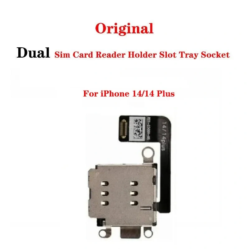 Sim Card Reader Holder Slot Tray Socket Flex Cable For iPhone X XR XS 11 12 13 14 Pro Max Mini Plus